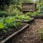 La permaculture au potager : paillage du sol et jeunes plants