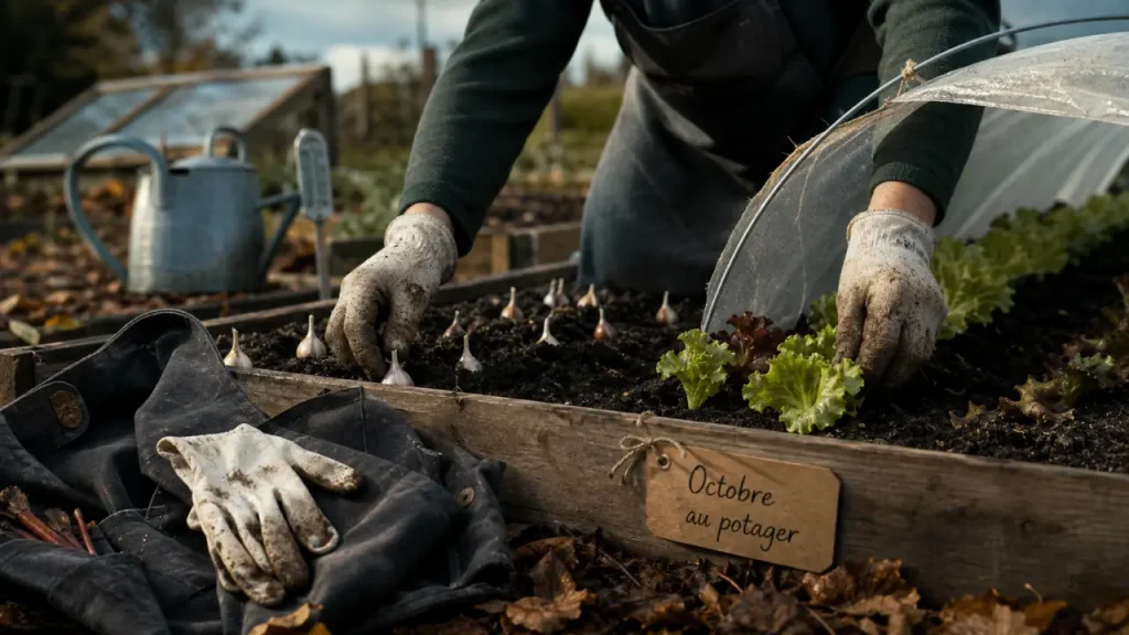 Que planter en octobre au potager ? Ail, mâche, fraisiers et semis sous abri selon le climat