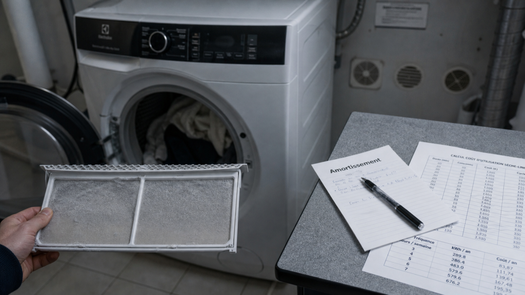 Sèche-linge pompe à chaleur : inconvénient et filtre à peluches