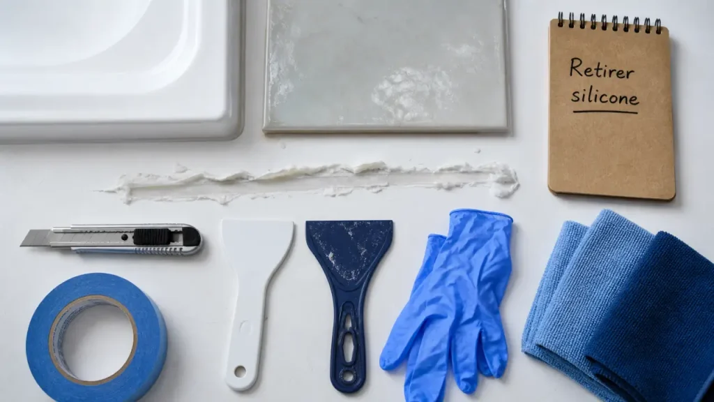 Enlever du silicone sans rayer la baignoire, le carrelage et la vitre