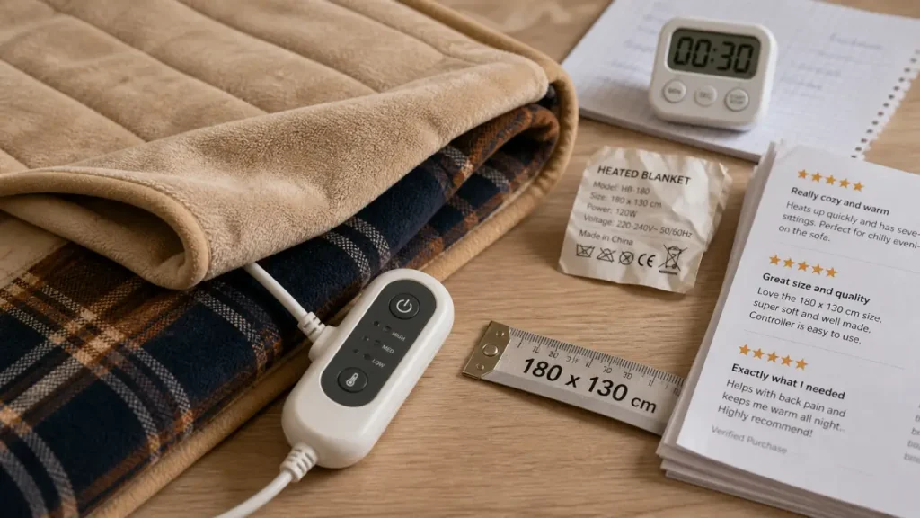 Couverture chauffante prix : ce qui change vraiment entre taille, minuterie et arrêt automatique