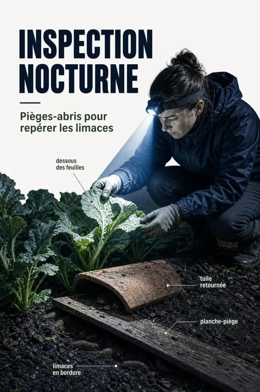 Répulsif naturel limace : ramassage nocturne et abris-pièges au potager