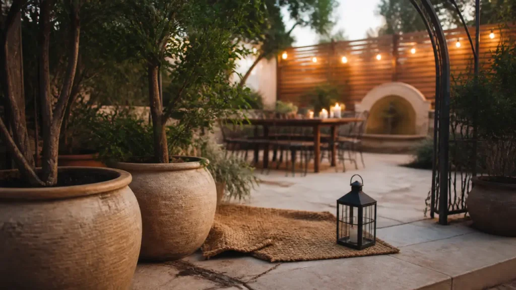 Jardin, terrasse ou balcon : matières, lumière et objets utiles pour une déco extérieure réussie