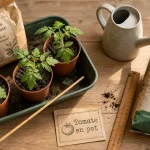 Plant tomate en pot, variété salade et balcon