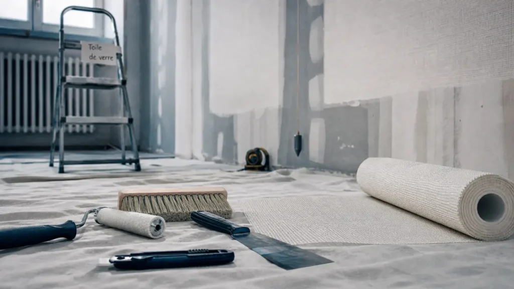 Poser une toile de verre murale sans bulles ni raccords visibles : les gestes à maîtriser