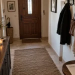 Peinture pour entree maison dans une entrée étroite lumineuse