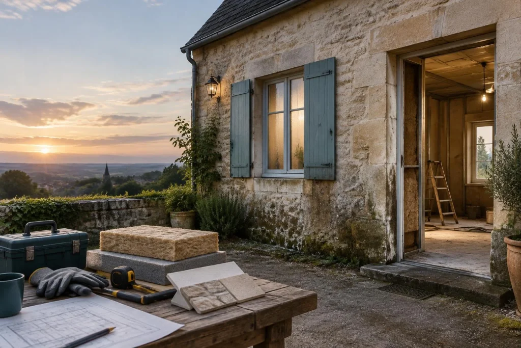 Rénover une maison ancienne exige de traiter l’humidité avant l’isolation